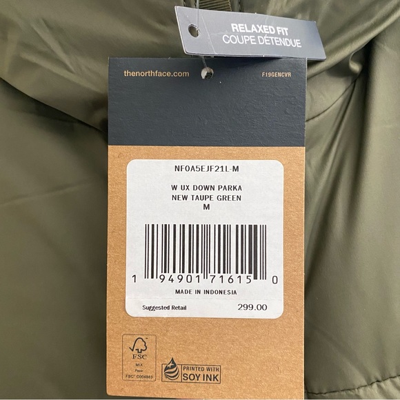 The North Face Women's Ux Down Parka Hooded Puffer New Taupe Green S M L XL XXL - Picture 5 of 14